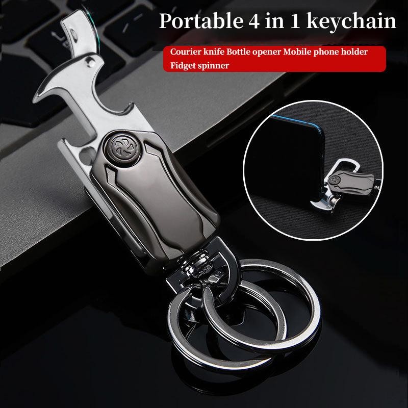 Fidget Spinner Keychain 4 in 1 Men's High-end Car Pendant Personalized ...