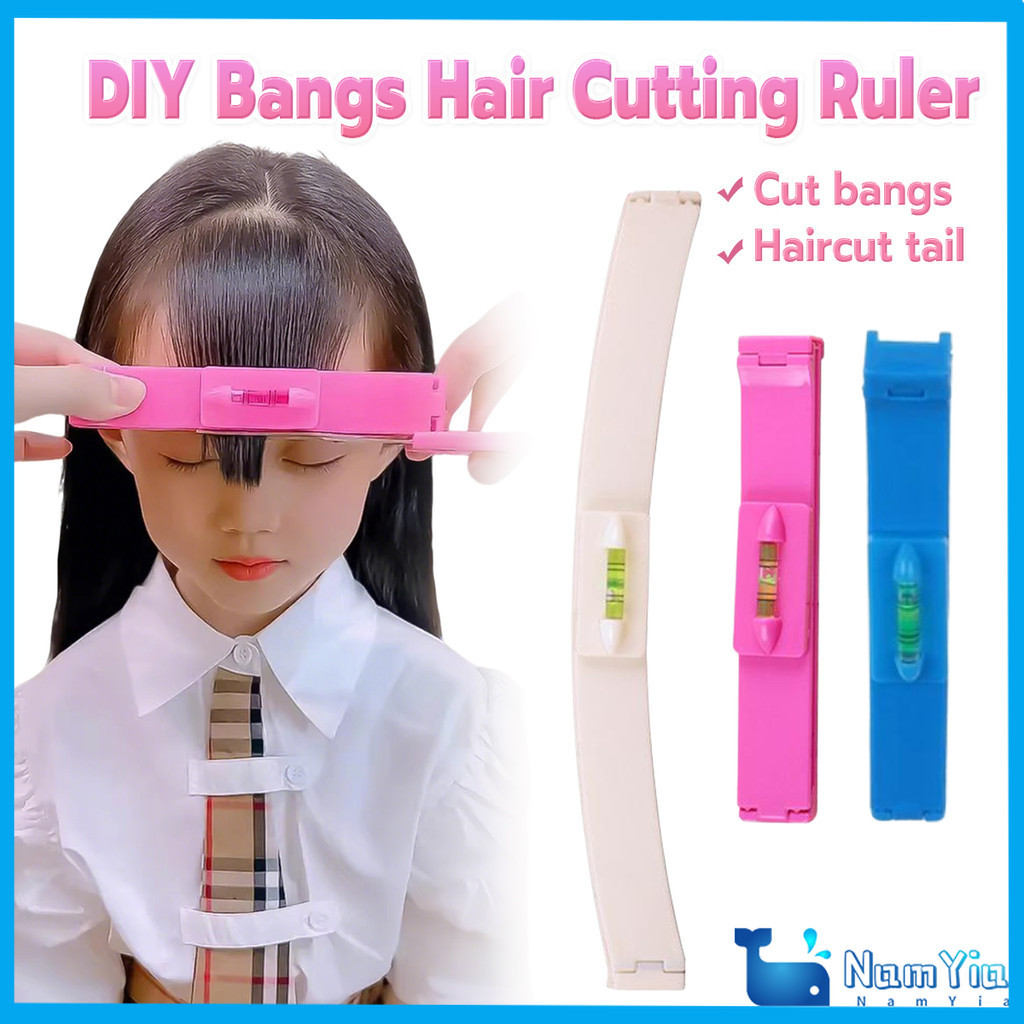 DIY Professional Bangs Hair Cutting Clip Comb Hairstyle Trim Tool Ruler ...