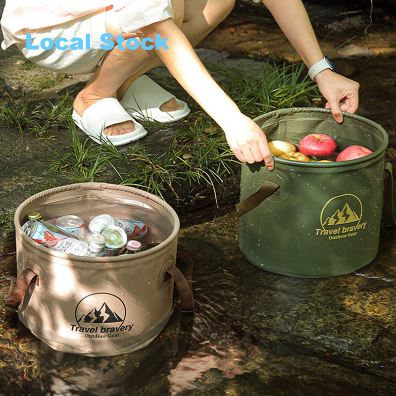 【Apex】 Folding 10/20L Outdoor Water Bucket Portable Camping Bucket ...