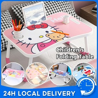 Study Table Mini Table Foldable Table cartoons Standing Computer Desk ...