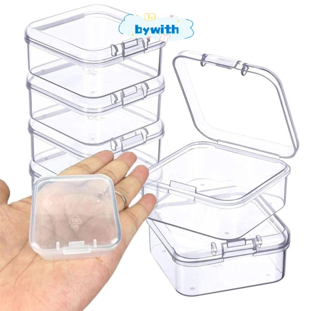 BYWITH Square Storage Box, Dustproof Transparent Earring Storage ...