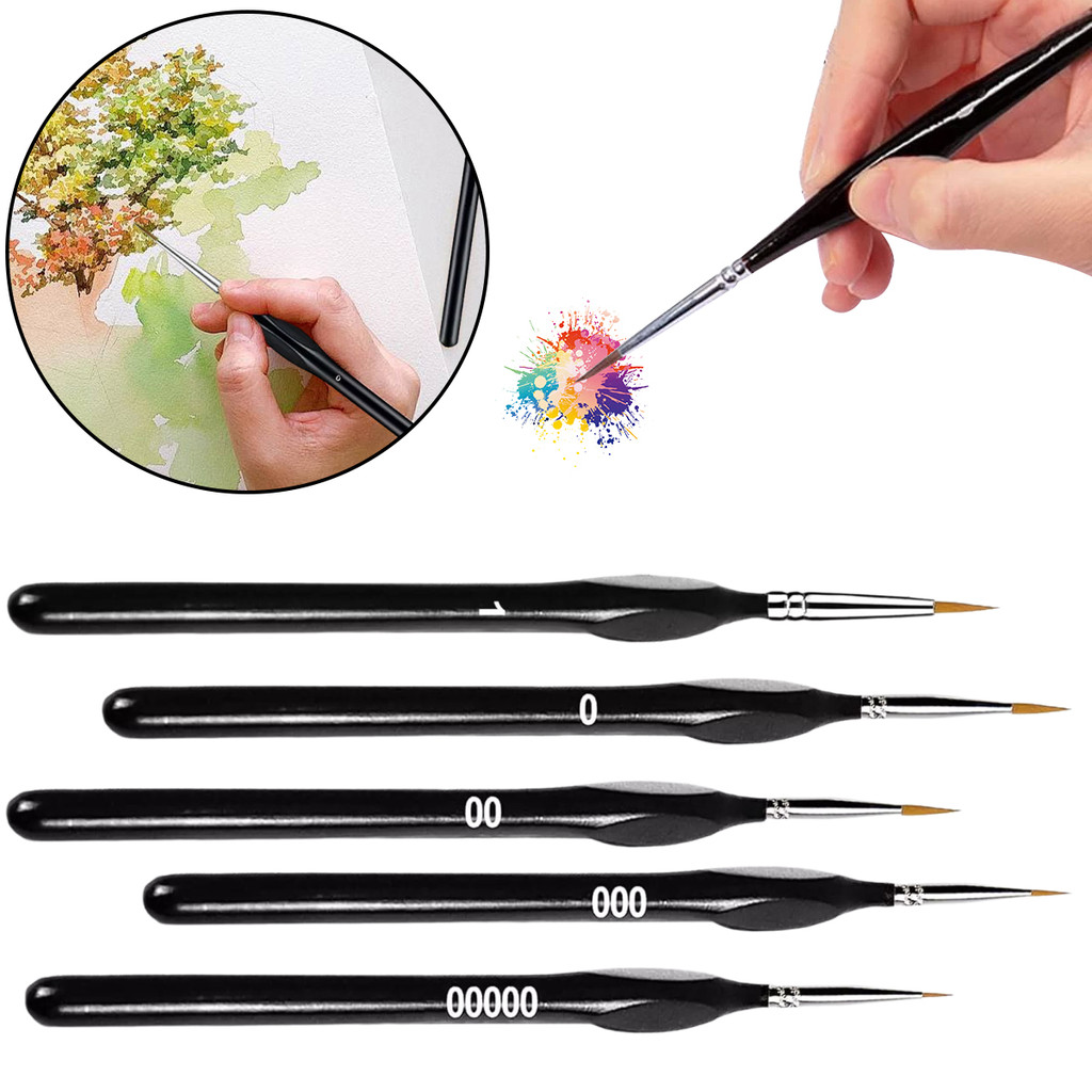 5PCS Ultra-fine Detail Miniature Painting Brushes Kit Outlining Tools ...