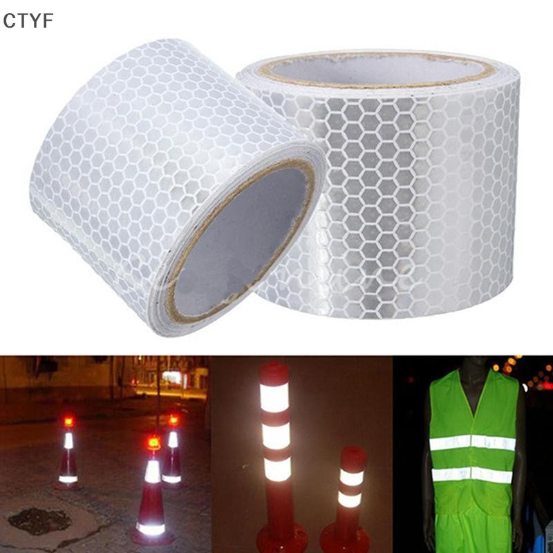 CTYF 3PC 100cm 5cm Warning Light Reflector Protective Sticker Warning ...