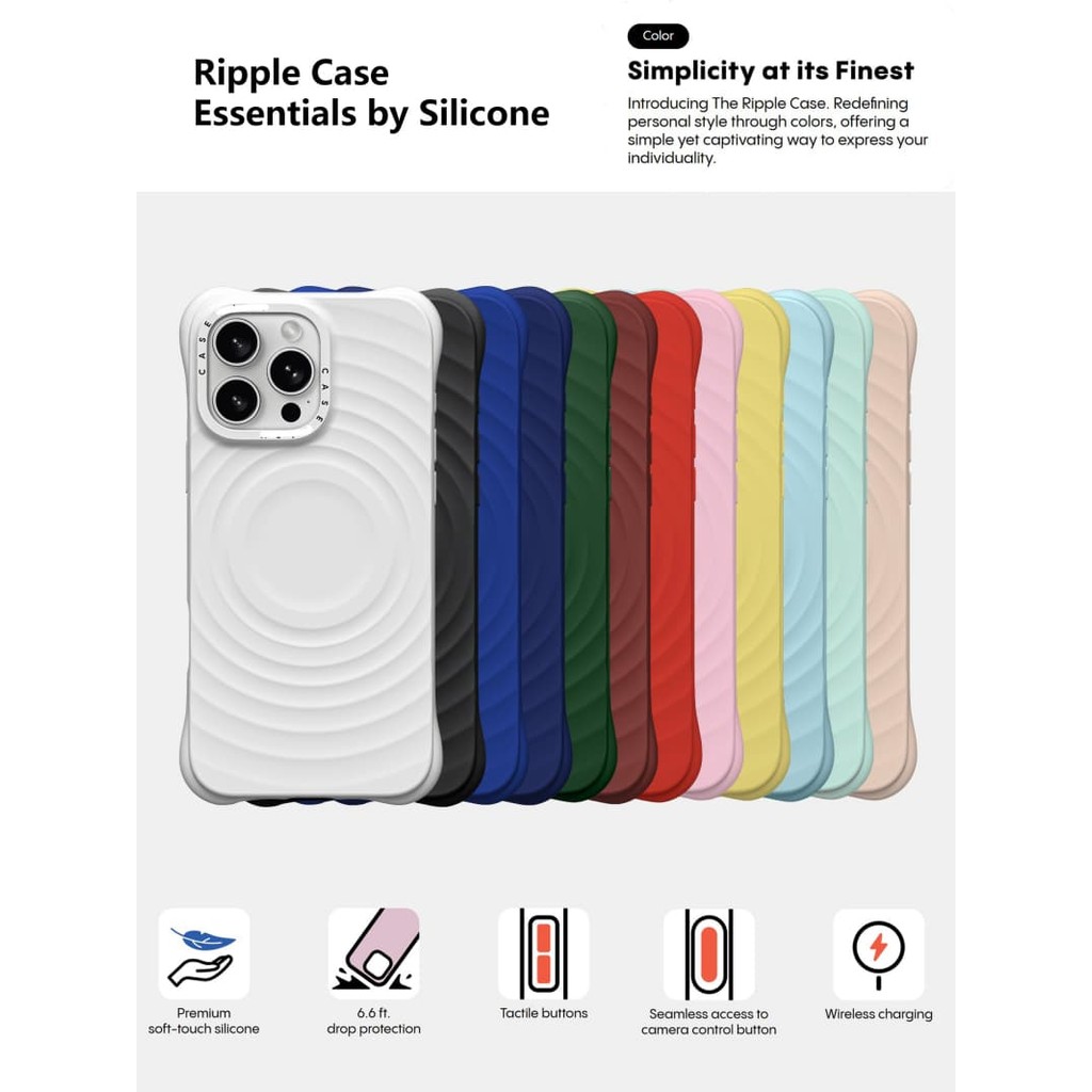 Ripple Case Essentials by CASECASE™ Magnetic suction Case for iPhone 16 ...