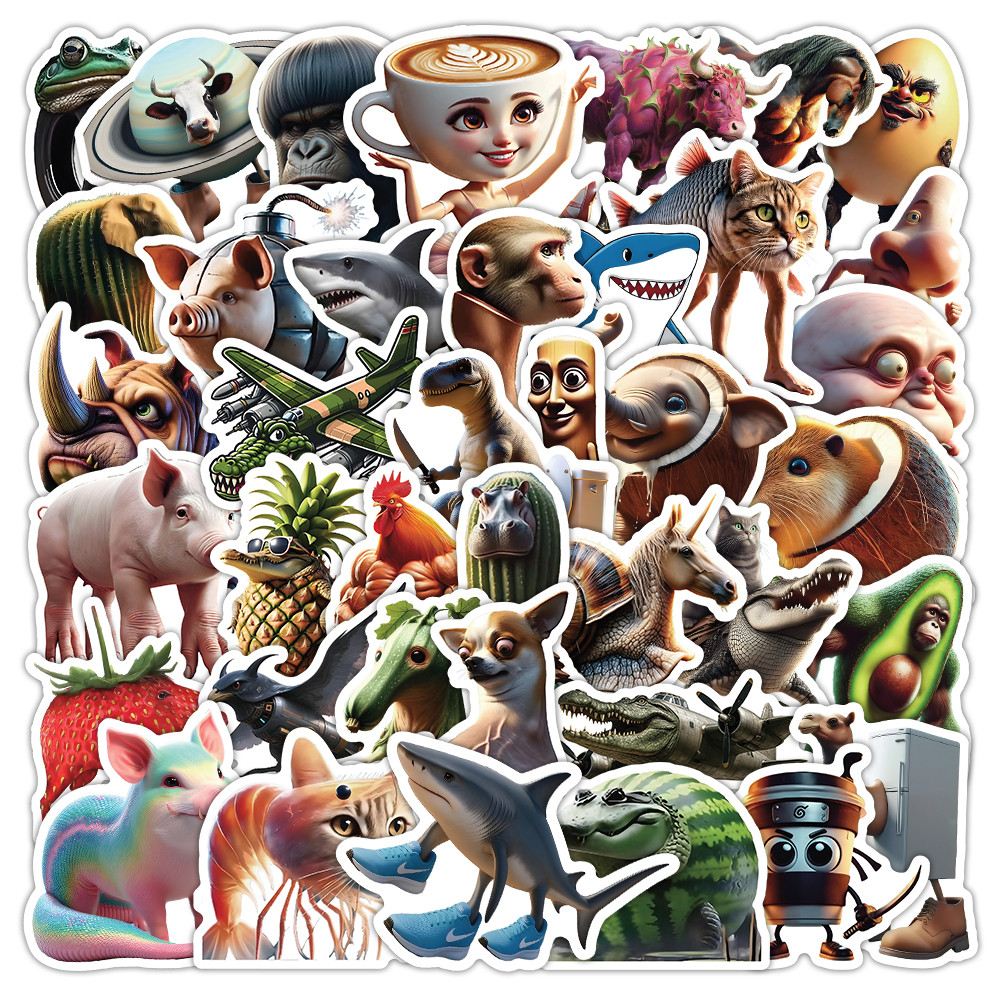 50Pcs Shan Hai Jing Anomaly Stickers - Mythical Creature Irregular ...