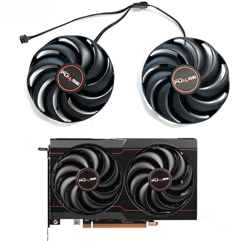New 87MM 4PIN FDC10H12S9-C RX6600XT GPU Fan for Sapphire Pulse AMD ...