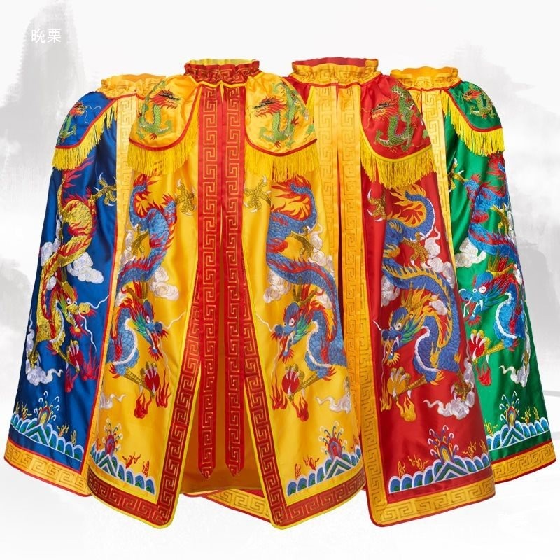 Dragon and Phoenix Buddha Robe Temple Deity Guan Gong Robe Divine Cloak ...