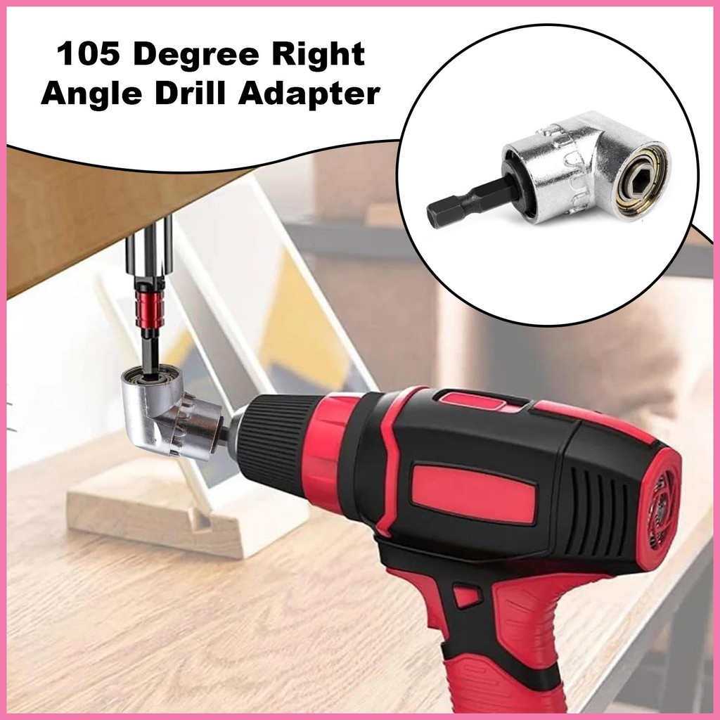 Angle Drill Adapter Bendable Bit Attachment 105 Degree Angled Drill ...