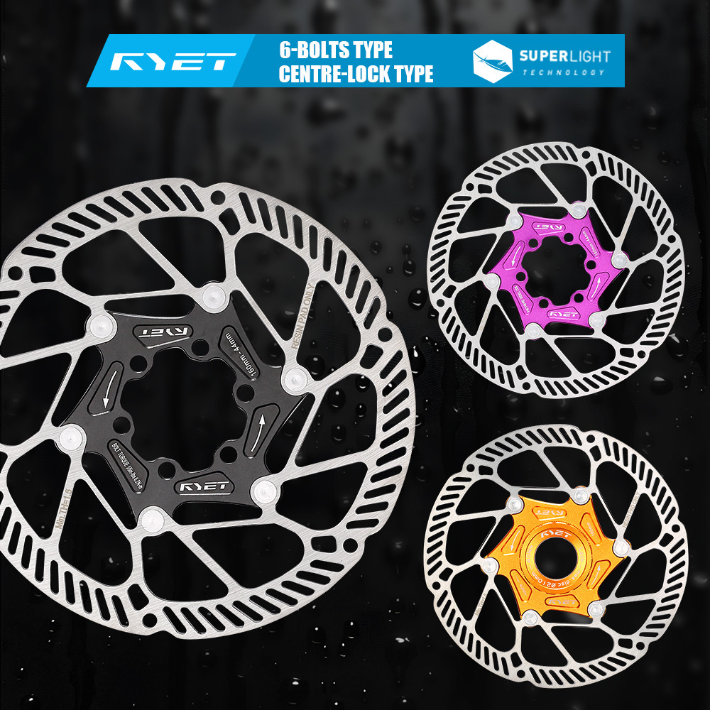 RYET Ultralight Floating Bike Disc Rotor 140mm 160mm - 6 Bolt & Center ...