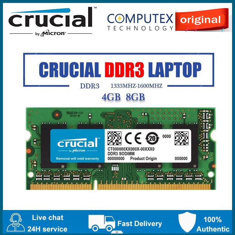 CRUCIAL DDR3 RAM 4GB 8GB DDR3 1333MHz 1600MHz Laptop Memory 8GB DDR3L  1600MHz Notebook RAM