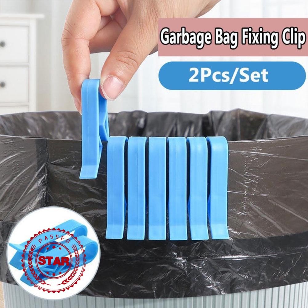2Pcs Small Trash Can Clip Garbage Bag Clip Garbage Fixing Clip Bag V3J6 ...