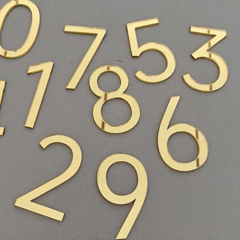 Acrylic Door Number Address Plaque Mailbox Sign Plate Self Adhesive ...