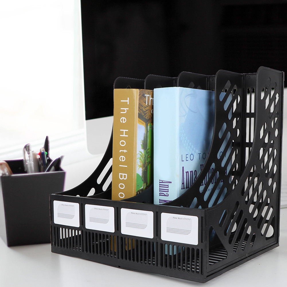 rubycode-ph 4 Grid File Tray Holder Desktop Organizer for Documents ...