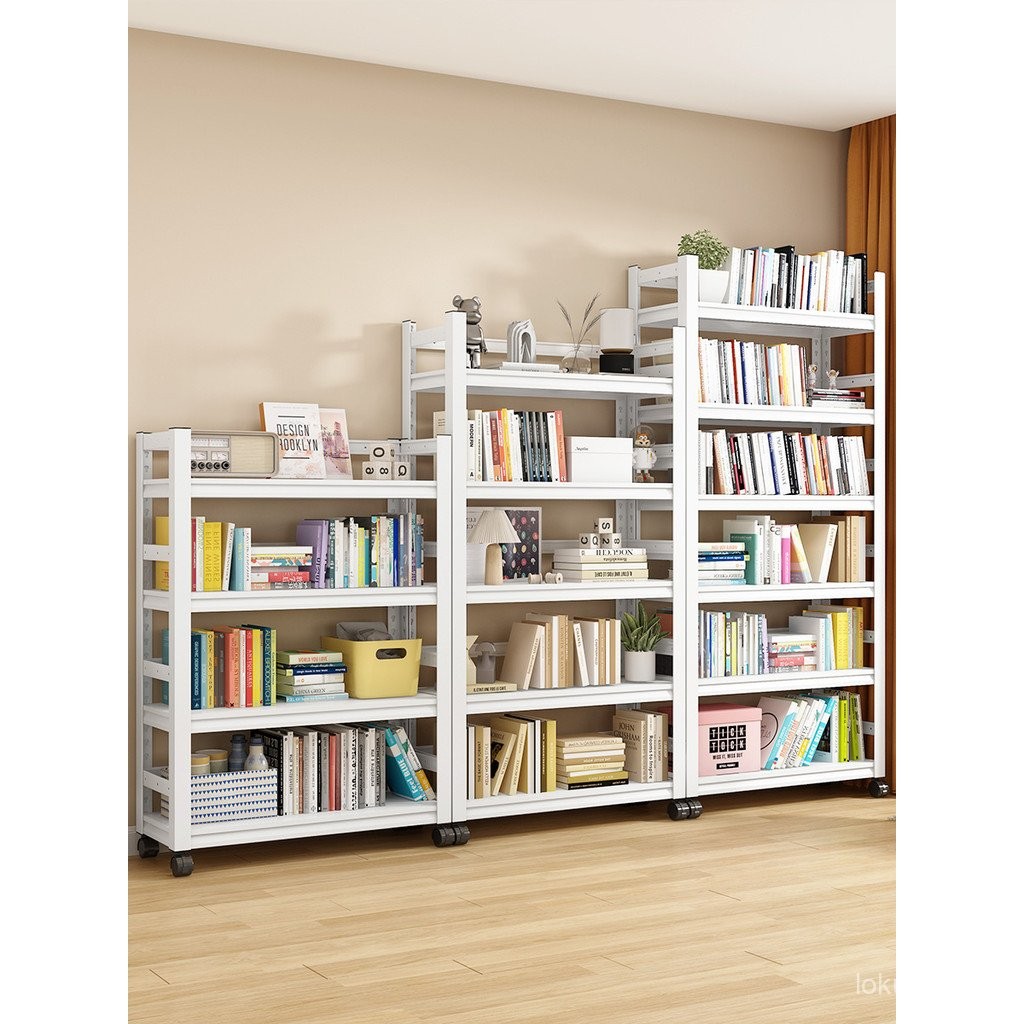 Iron Art Bookshelf Floor-standing Multi-layer Storage Rack Living Room ...