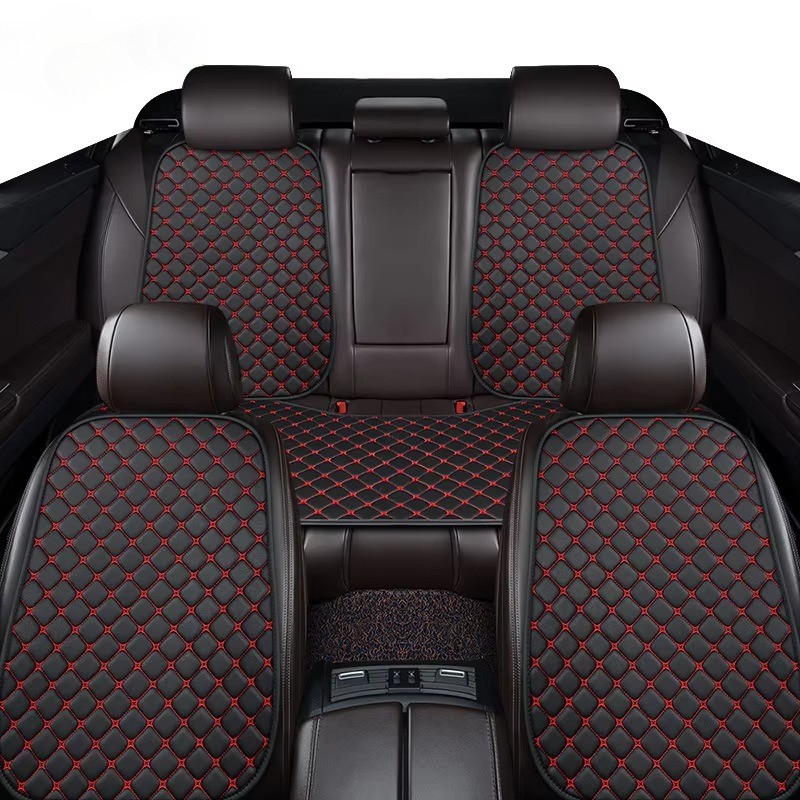 PU Leather Car Seat Cover Universal Seat Cushion Minimalism Auto Chair  Protective Cover Auto Protector Pad with Storage Pocket
