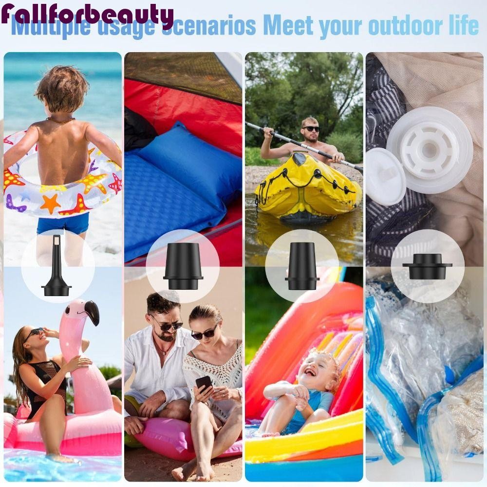 FALLFORBEAUTY Mini Electric Air Pump, 3 in 1 with LED Light Quick ...