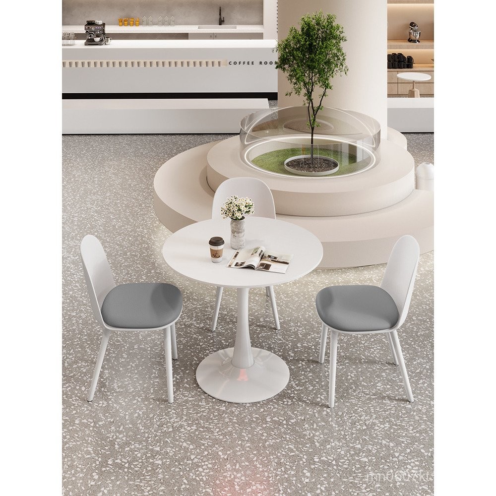 Chair Coffee Two-in-One Table Small Round Table Milk Tea Shop Reception ...
