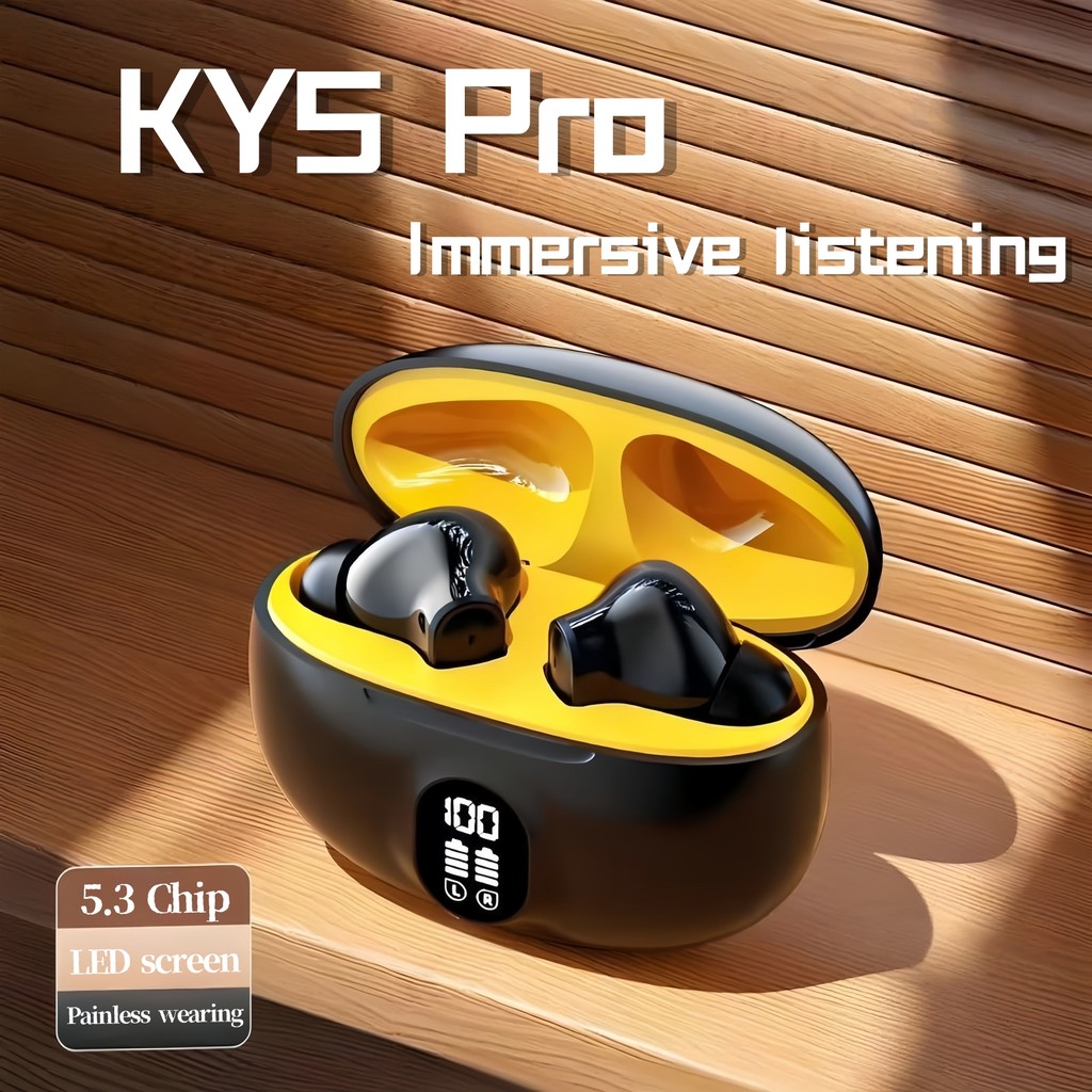 KY5 Pro Wireless in ear Bluetooth Headphones, LED power digital display ...
