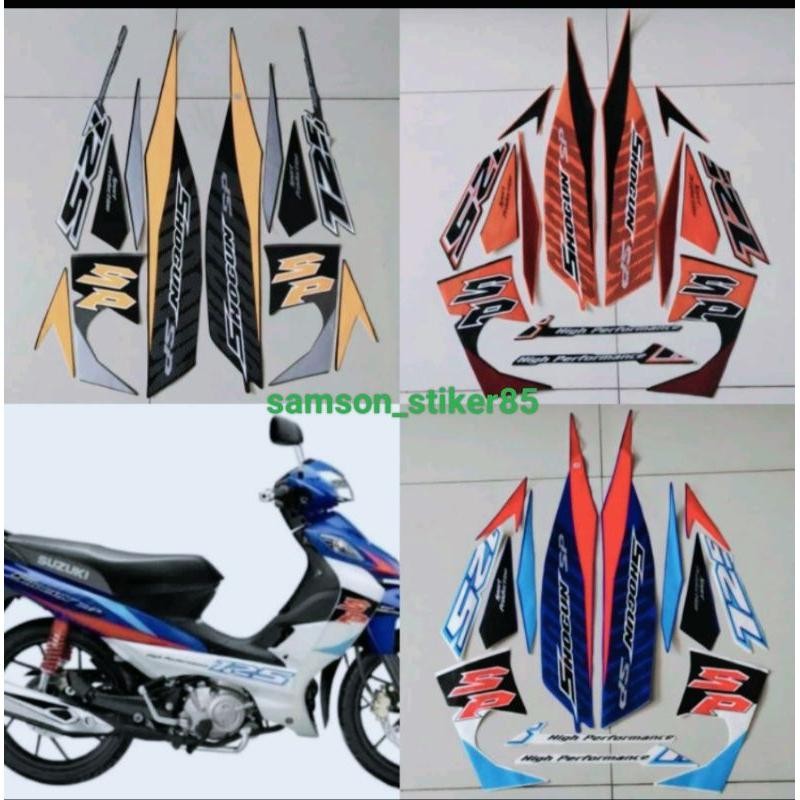 Suzuki shogun SP 125 motorbike body striping stickers 2008 2009 2010 ...