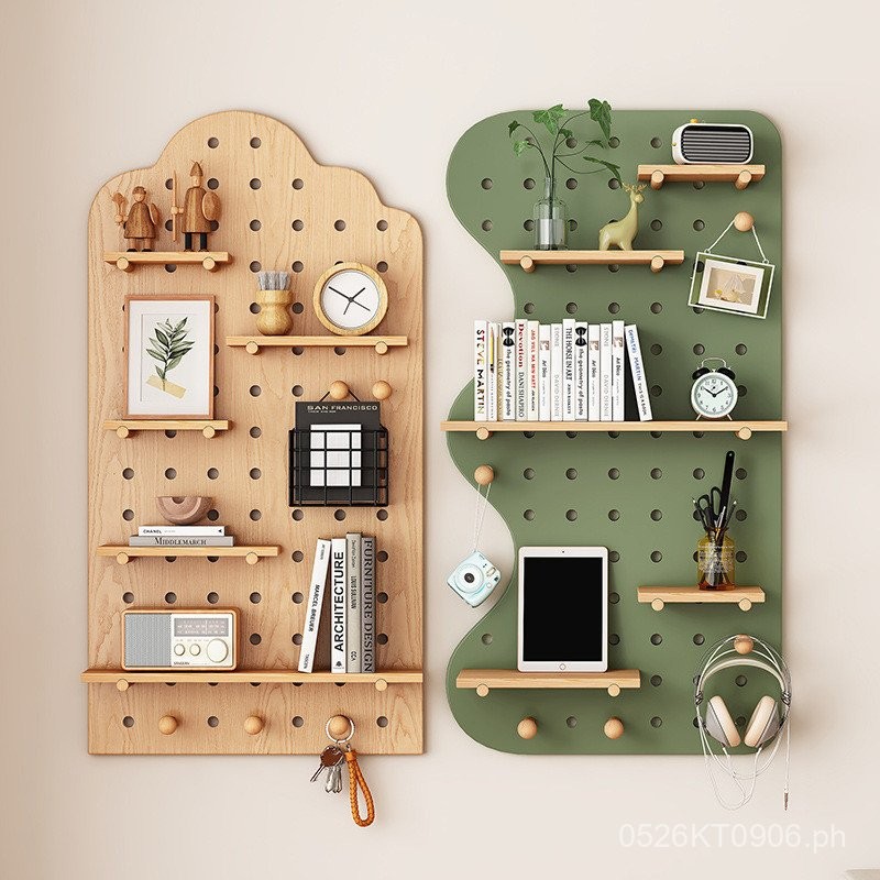 Perforated Board Partition Wooden Storage Rack Wall-mounted Other ...