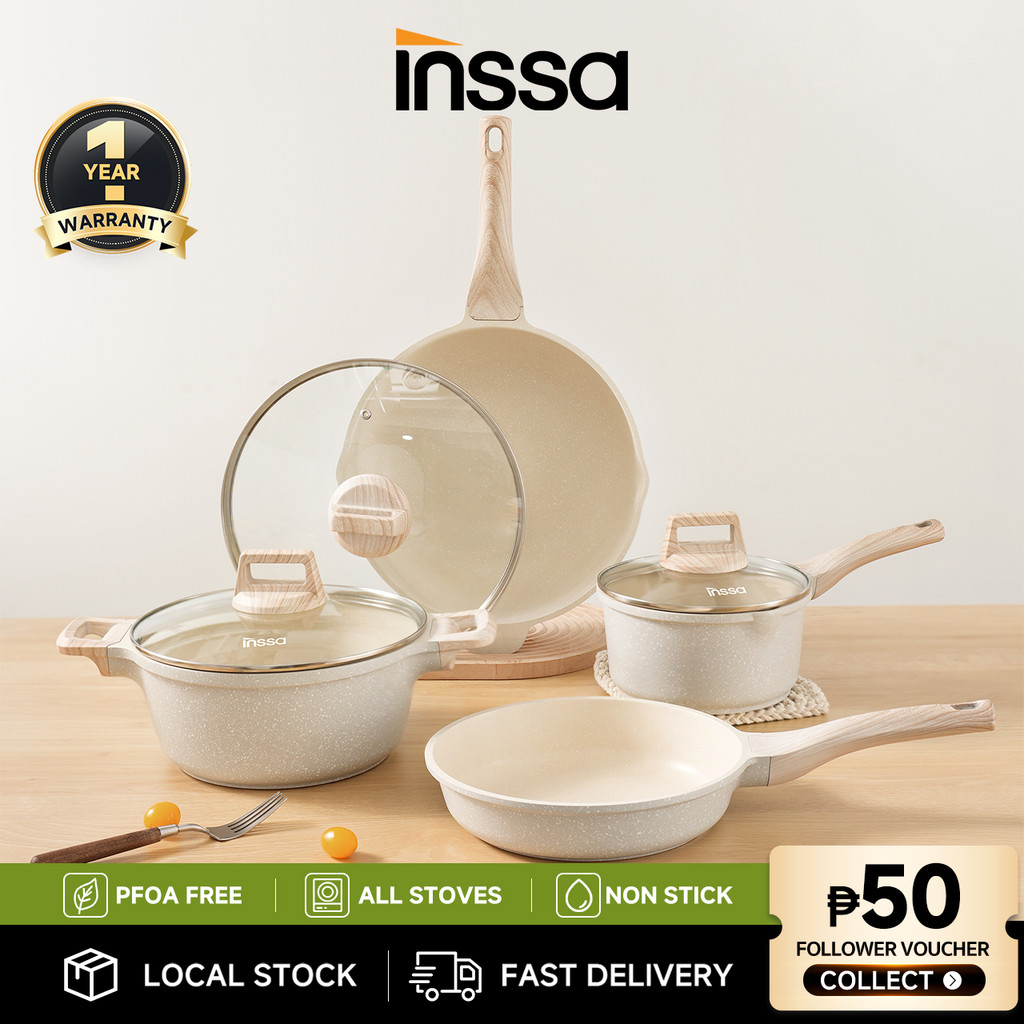 INSSA Non Stick Frying Pan Cookware Kitchenware Set Breakfast Pan ...