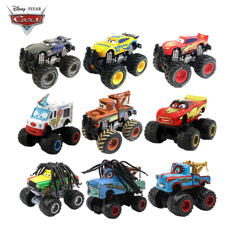 Disney Pixar Cars Wrestler Mater High legged Lightning McQueen
