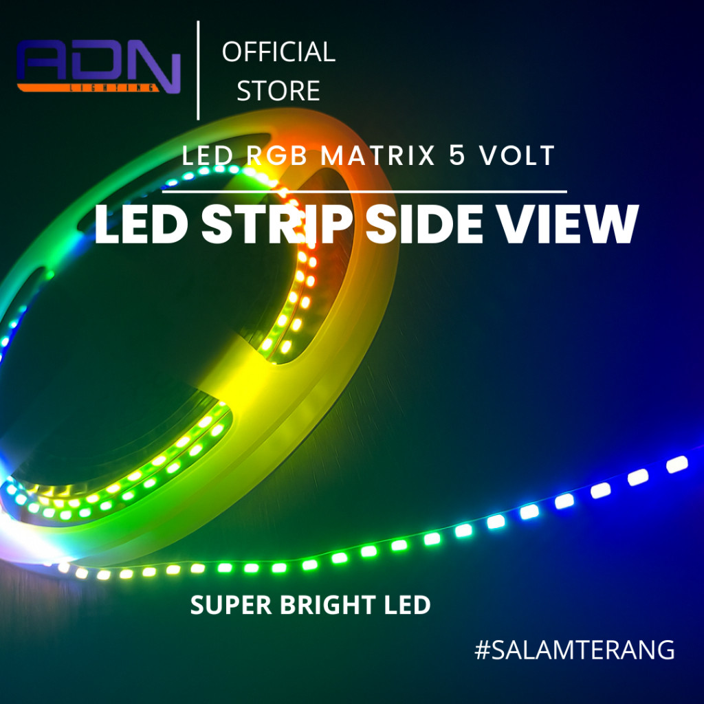 ADN LED Strip Side View Lights RGB Matrix DC 5V 144 points per meter ...
