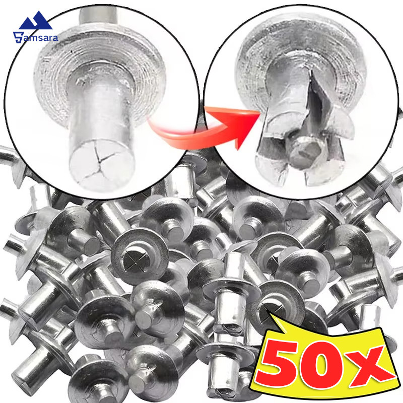 50 Pcs Aluminum Alloy Expansion Rivets - Hammer Drive Expansion Nails ...