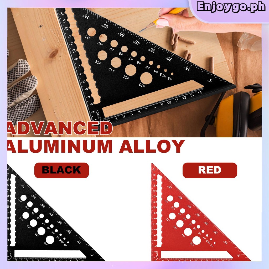 Woodworking Triangle Ruler Aluminum Alloy Carpenter Square Rafter ...
