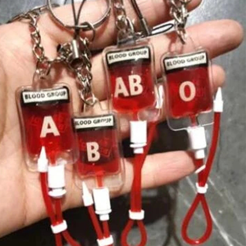 Plasma Blood Bag Keychain Unique Design Durable Plastic Keyring for ...