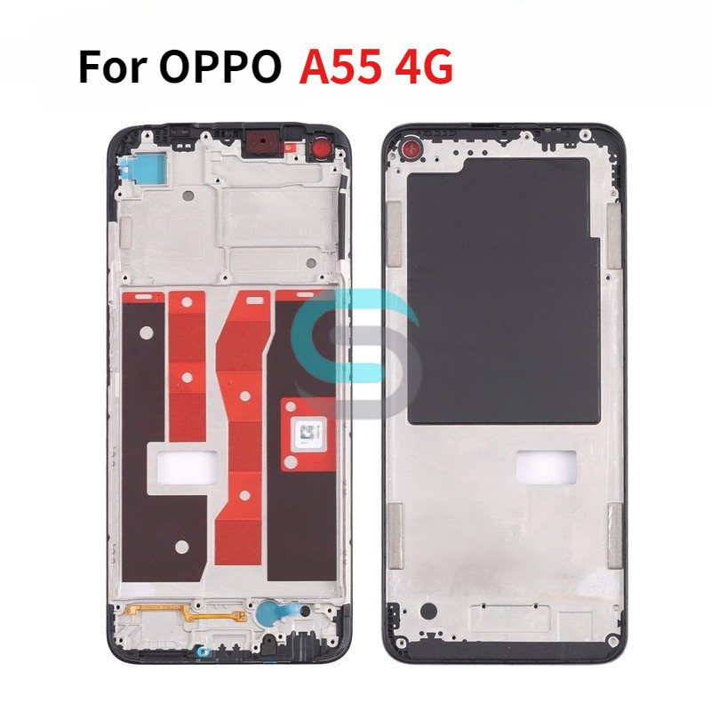 for OPPO A55 4G Middle Frame Plate Housing Bezel Faceplate Bezel Front ...