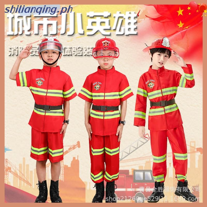 Fireman Costume for Kids Boy Cosplay Costumes Children Uniform ...