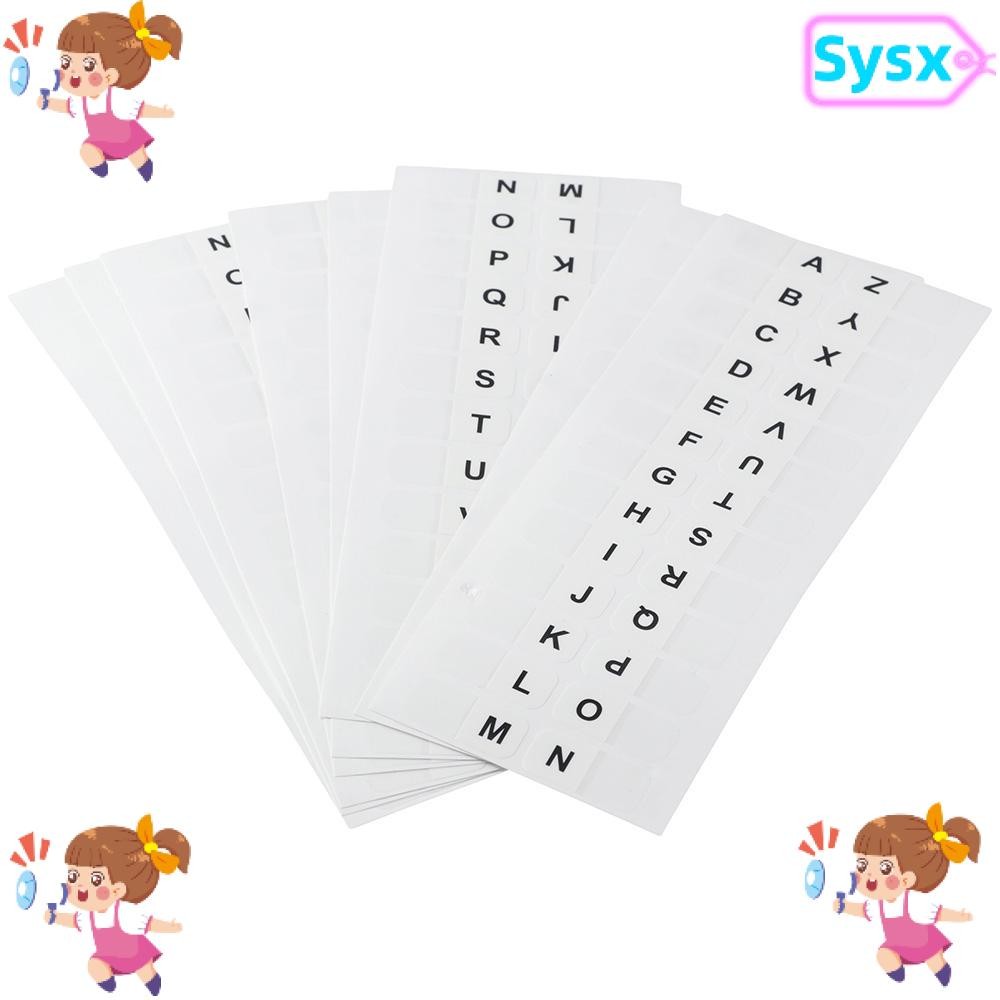 SYSX Sticky Tabs, White A-Z Index Tabs, Transparent 208PCS Alphabet ...