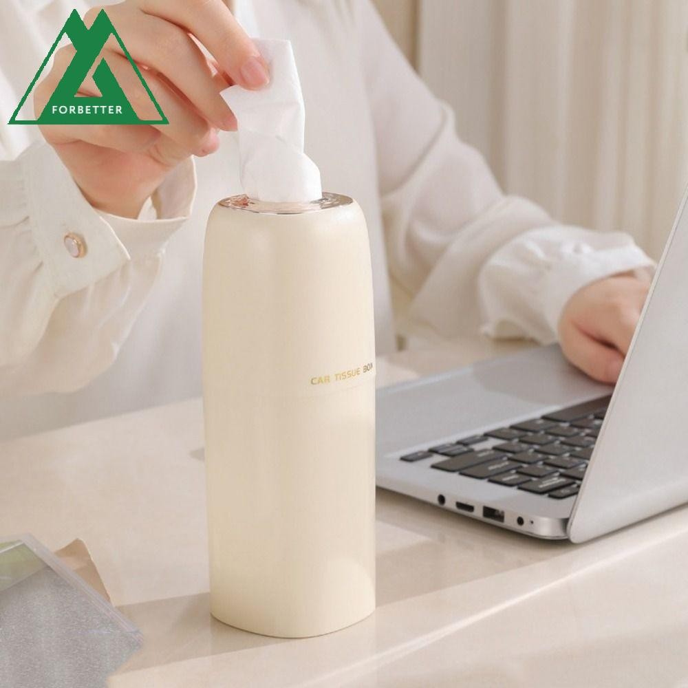 FORBETTER Car Tissues Cylinder, Refillable Tissue Dispenser Round Tube ...