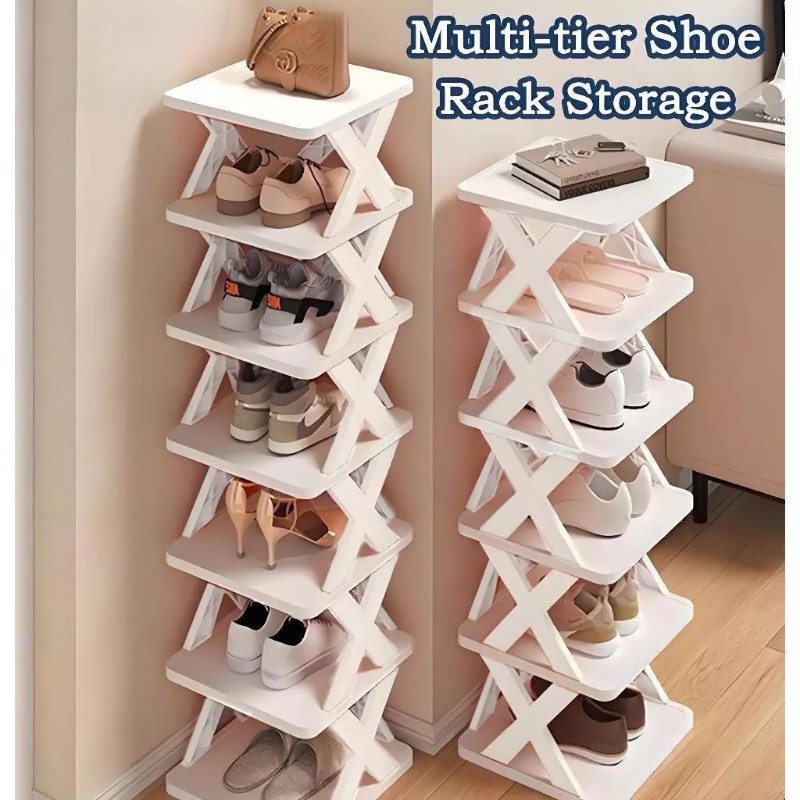 2-9 Layer Shoe Rack X-shaped Shoe Rack Organizer Home Folding Stand ...