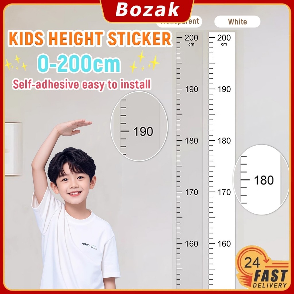Bozak Height Growth Chart Wall Sticke 0-200cm Height Paper Ruler Kids ...