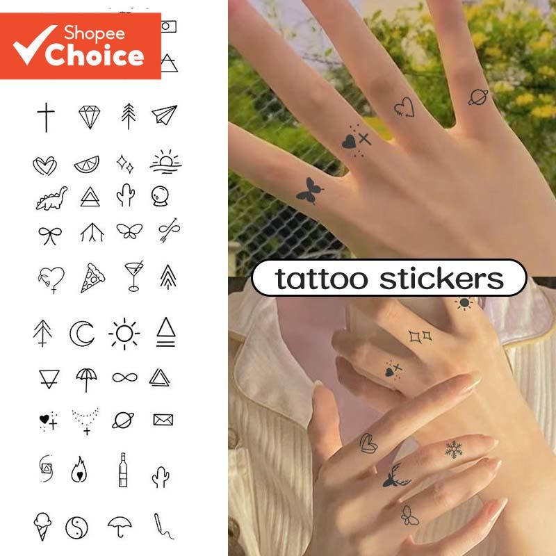 A Set of 6 Small Patterns Fresh Simple Temporary Tattoo Stickers Long ...