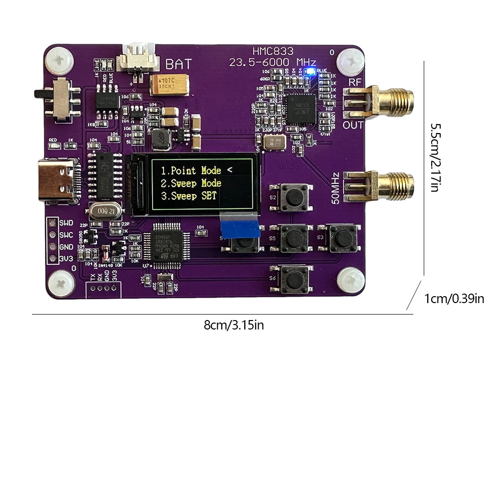 HMC833 6Ghz RF Signal Generator 23.5MHZ-6000MHz RF Signal Source ...
