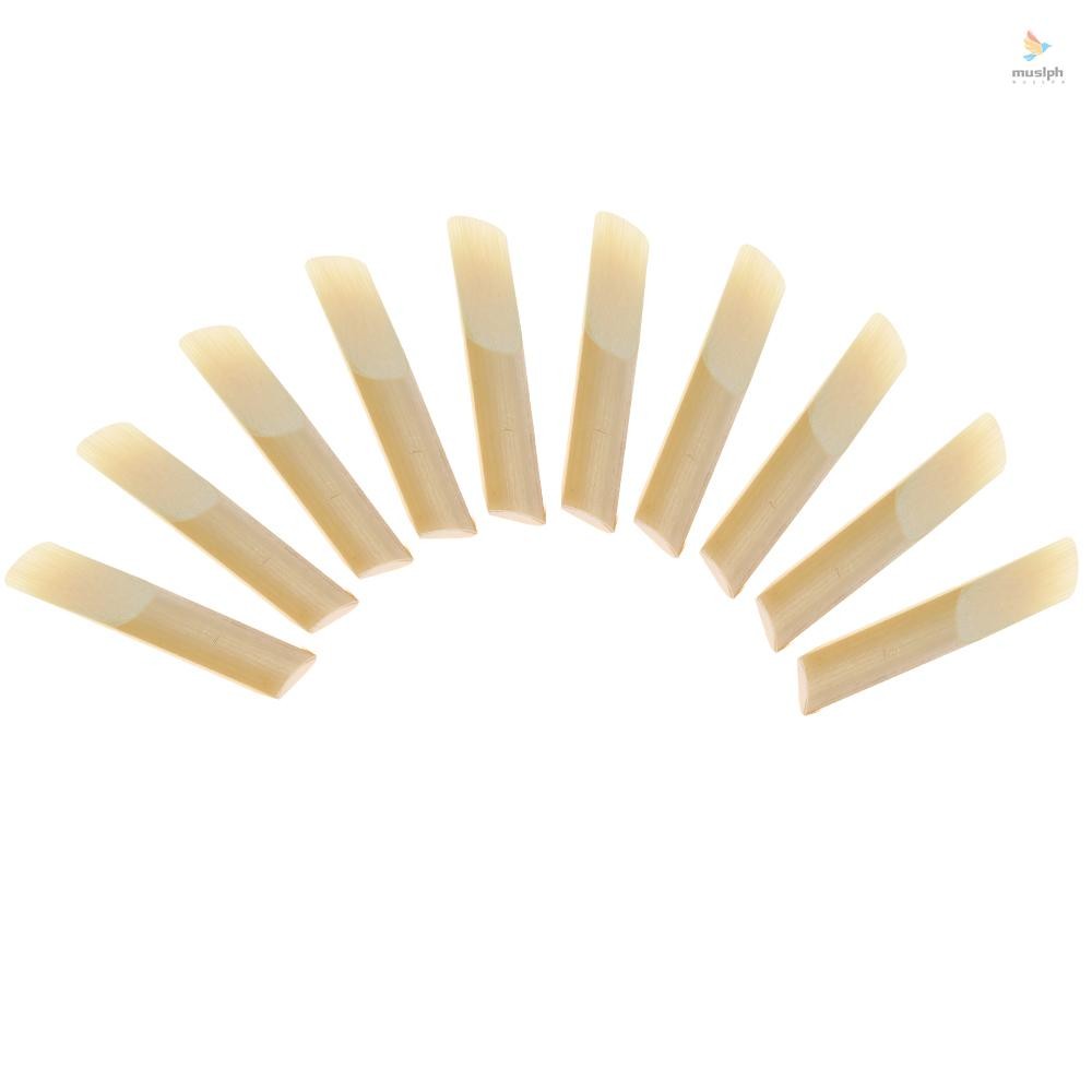 [musl] 10-pack Pieces Strength 2.5 High Quality Bamboo Reeds for Bb ...
