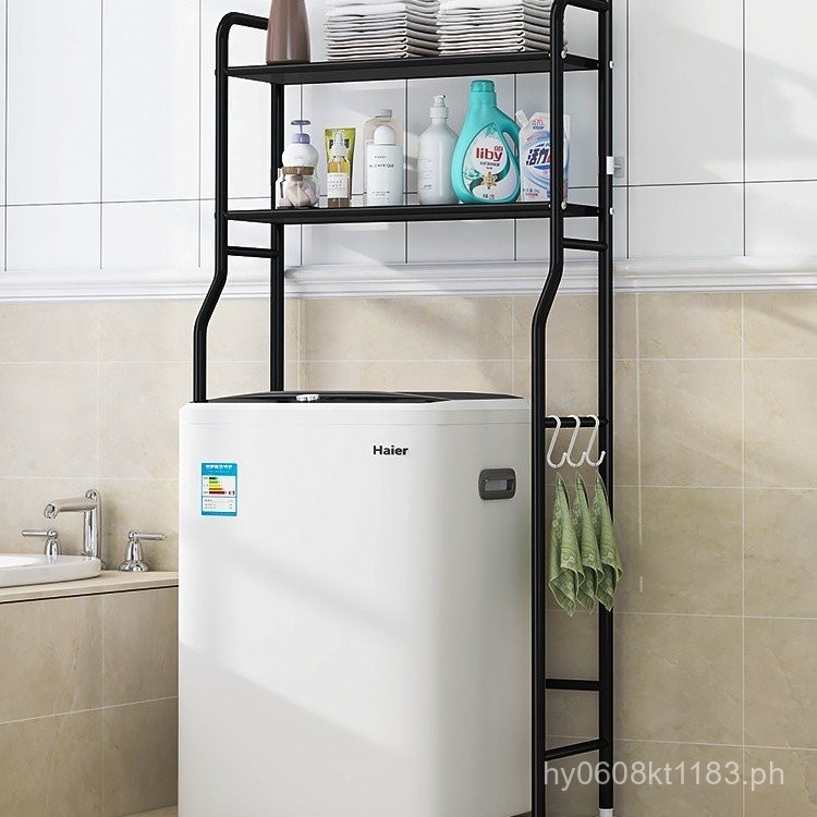 Shelf Bathroom Storage Rack Floor Metal Washing Machine Organizer ...