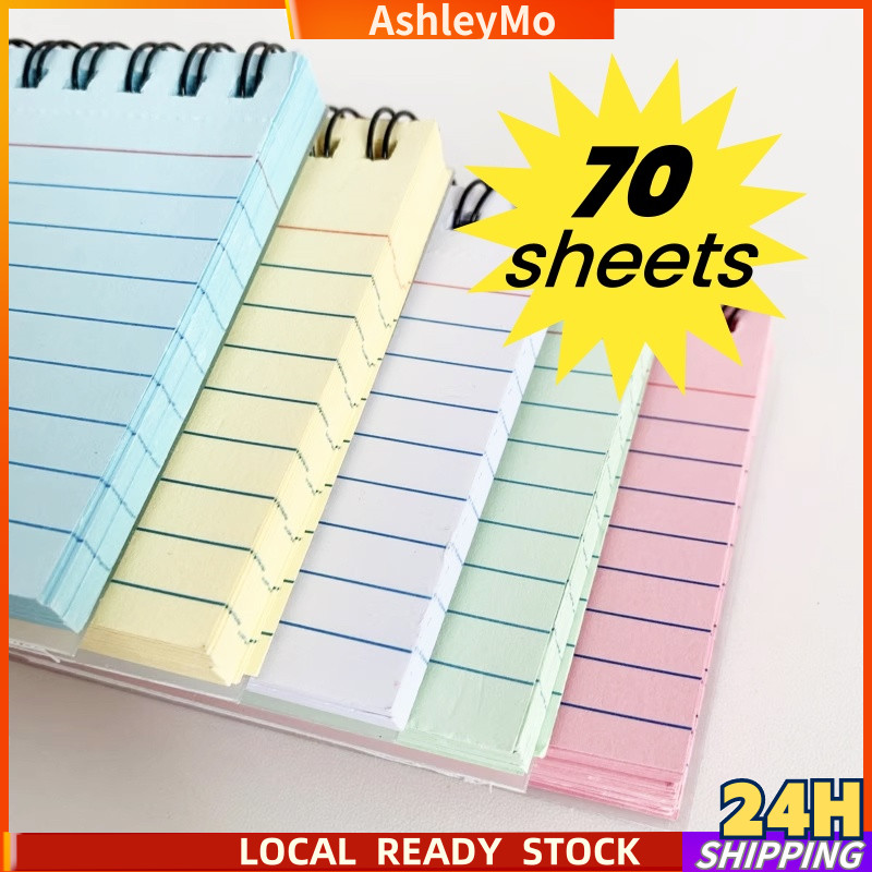 Ashleyshop 70/50 SheetsThickened Creative Color Notebook Transverse ...