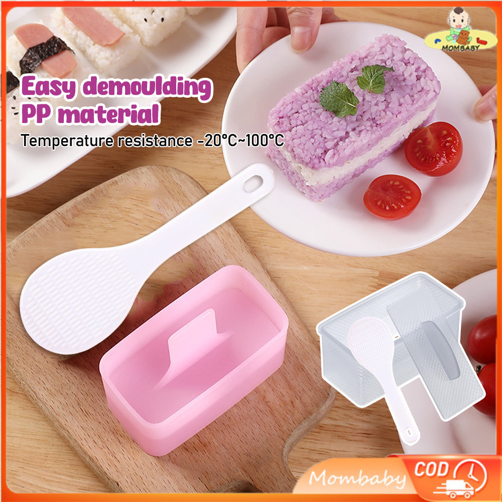 Mombaby Sushi Mold Rice Meat Molder Onigiri Mold Box With Scoop ...