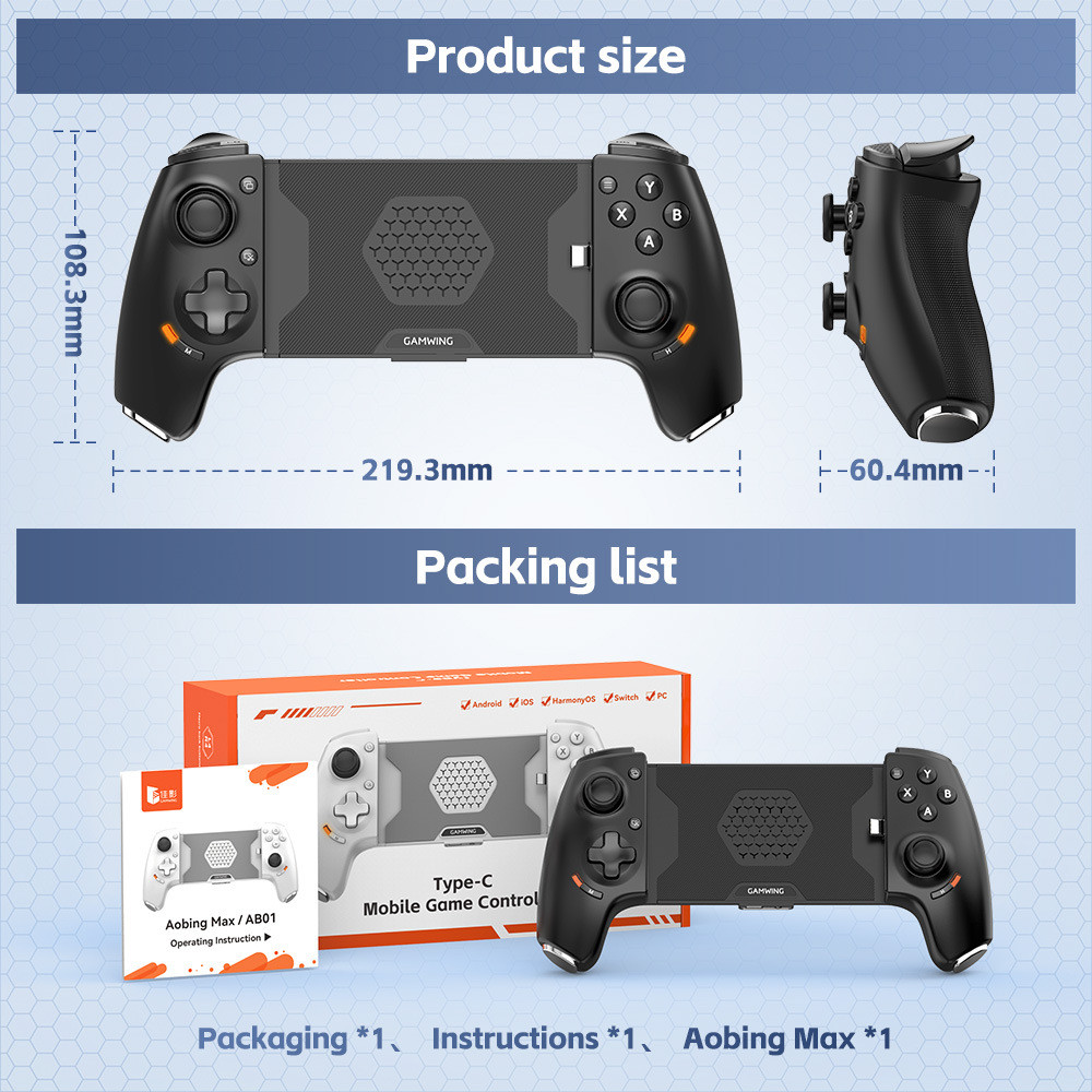Gamwing AB01 AB02 AoBing Max Max+ mobile stretch game controller ...