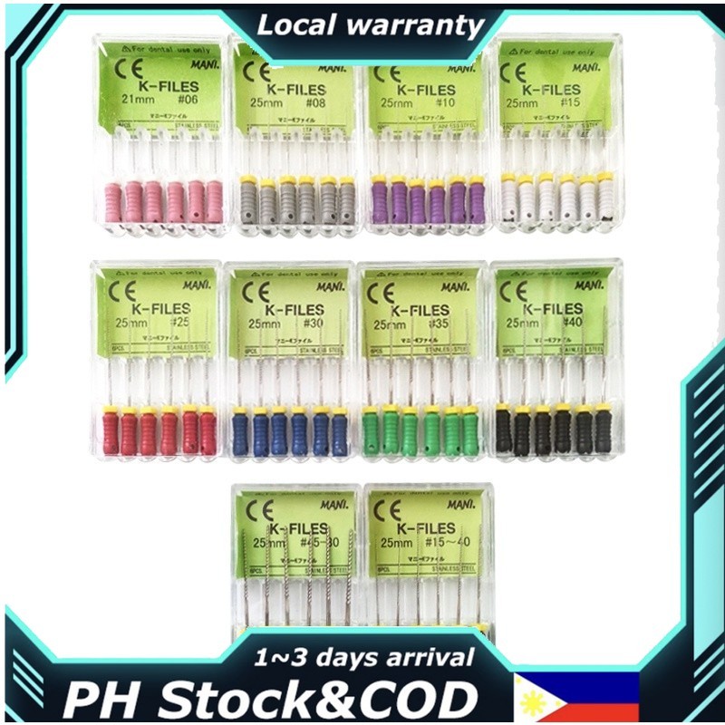 6Pcs/Pack K files Hand Files 21mm/25mm | Shopee Philippines