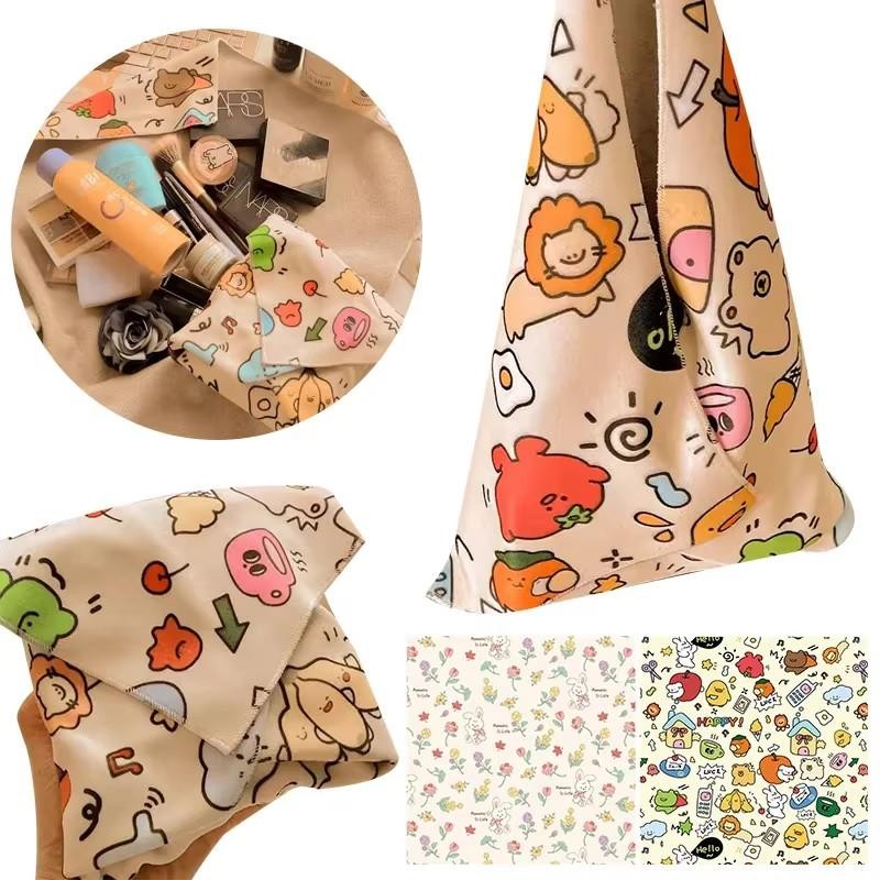 Magic Cloth Folding Cosmetic Bag Magic Cloth Patch Cosmetic Pouch,Pad ...