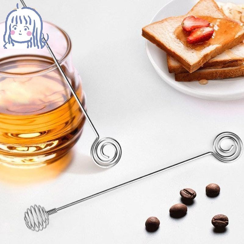 Honey Stick 304 Stainless Steel Honey Spoon Stirring Stick Spring Spoon ...