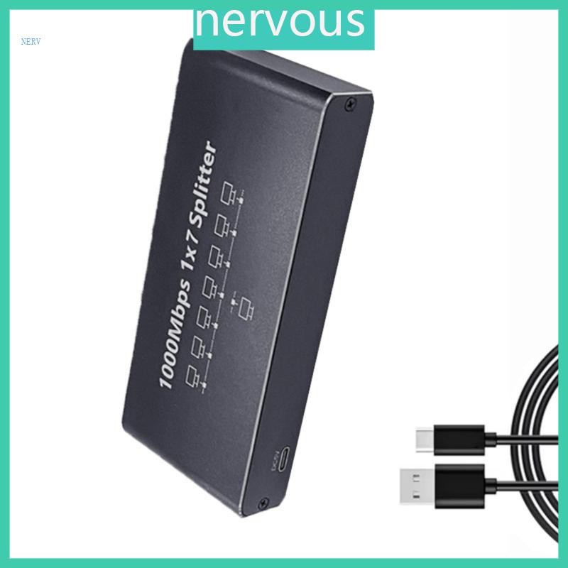 NERV 7 Port RJ45 Ethernet Splitter Adapters 1000Mbps Fast speed ...
