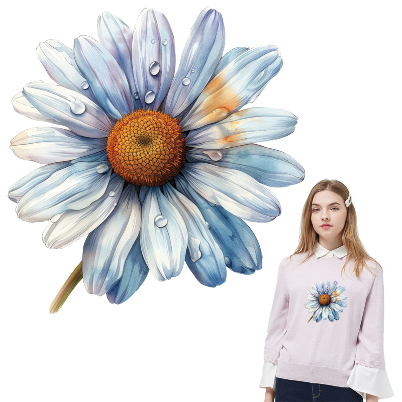 Heat ironing image, ironing sticker with Fashion Chrysanthemum pattern ...