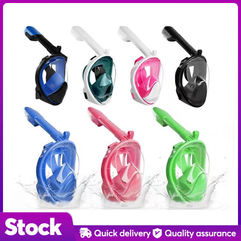 Full Face Snorkeling Set Anti Leak Easy Breathing Snorkel Diving Mask ...