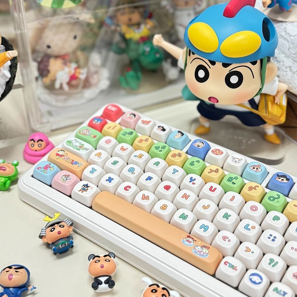 Crayon Shin-chan Keycap MOA Profile 130 Keys PBT Dye Sublimation Kawaii ...